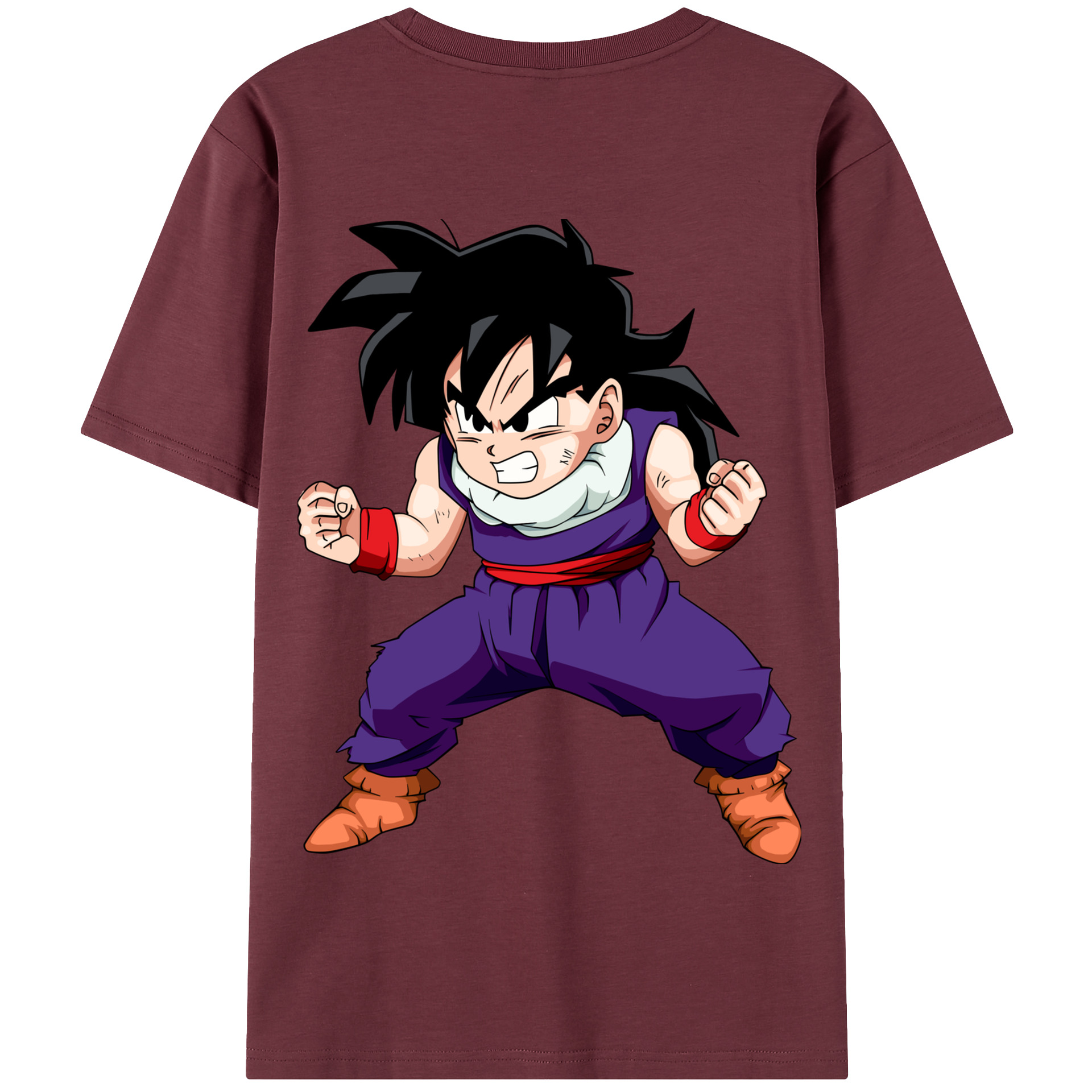 （画像用） ドラゴンボール 孫 悟飯（そんごはん）DRAGON BALL Son Gohan 綿100％半袖Tシャツ（背面プリント）